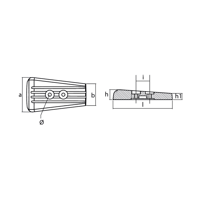 Zinc anode Volvo Penta engine anode, VP 3888814, 2.63Lb, R800733bis