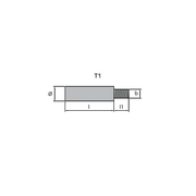 Zinkanod Caterpillar ᴓ12*40, motor, 3/8"UNC, endast anod 6L2280 - AnodeFactory