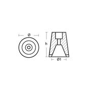 Solè anod ,propeller, 40035092 , för 35-45mm, T00400SOLE/3
